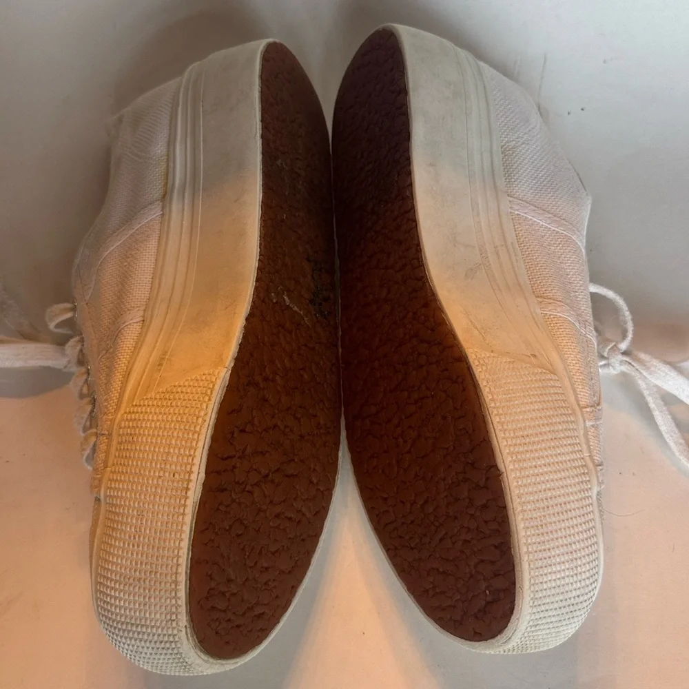 SUPERGA Canvas Platform Sneakers Size 37 6.5 EUC $80